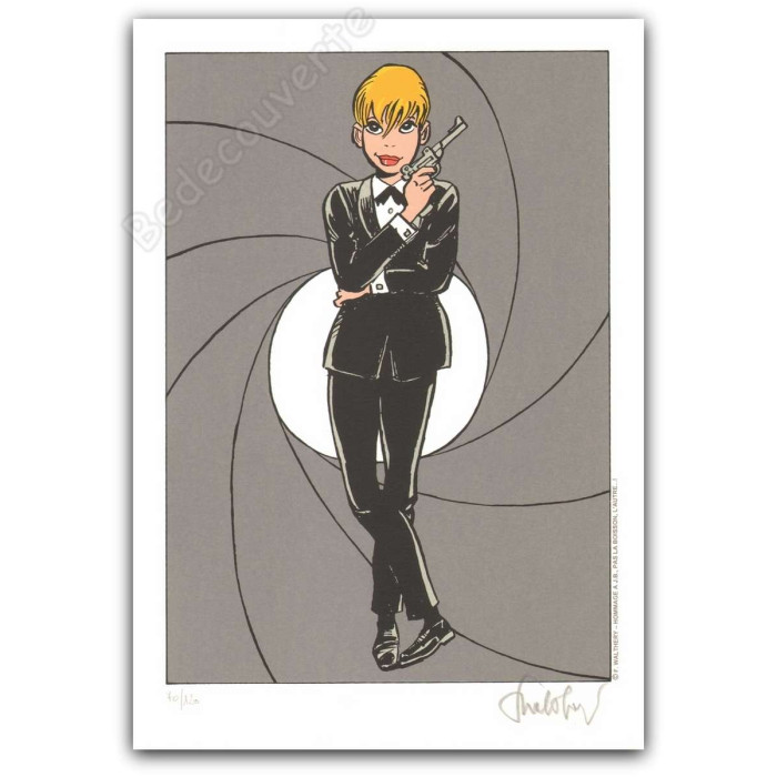 Walthéry - Natacha Hommage à James Bond