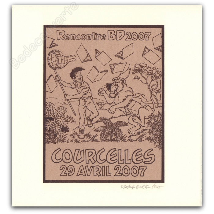 Desorgher - Jimmy Tousseul Sérigraphie Courcelles 2007 Brun clair